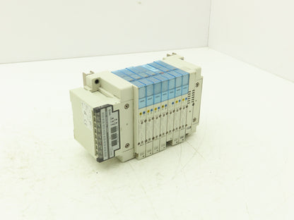 SMC SY3300-5U1 Pneumatic 8-Station Solenoid Valve Manifold Assy w/Serial Unit