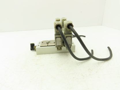 SMC VF3330-1DZ1-02 Pneumatic 4-Station Solenoid Valve Manifold 110VAC 4/5-way
