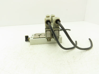 SMC VF3330-1DZ1-02 Pneumatic 4-Station Solenoid Valve Manifold 110VAC 4/5-way