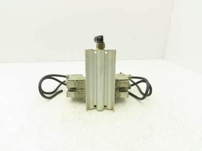 SMC VF3330-1DZ1-02 Pneumatic 4-Station Solenoid Valve Manifold 110VAC 4/5-way
