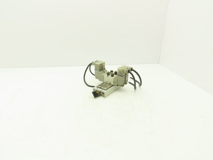 SMC VF3330-1DZ1-02 Pneumatic 4-Station Solenoid Valve Manifold 110VAC 4/5-way