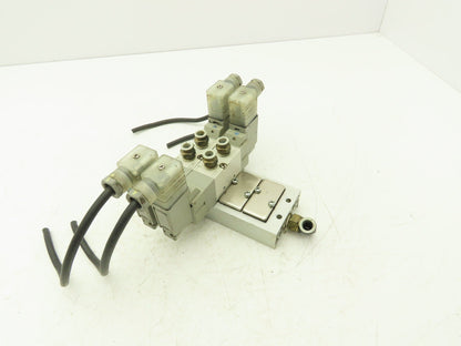 SMC VF3330-1DZ1-02 Pneumatic 4-Station Solenoid Valve Manifold 110VAC 4/5-way