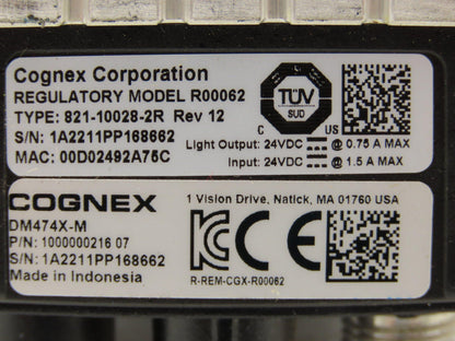 Cognex DM474X-M DataMan Fixed Mount Barcode Scanner