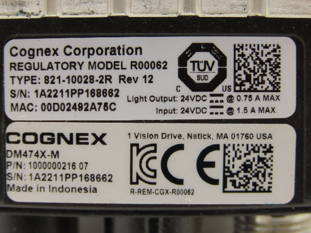 Cognex DM474X-M DataMan Fixed Mount Barcode Scanner