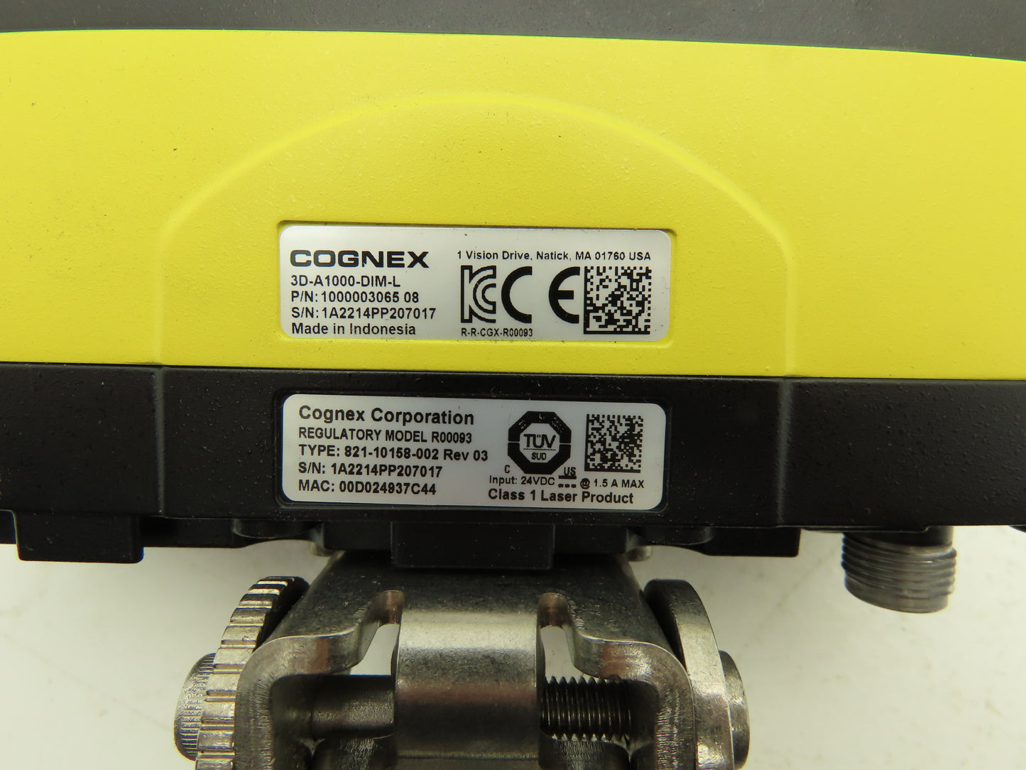 Cognex 3D-A1000-DIM-L 3D Dimensioning System Smart Camera 24V