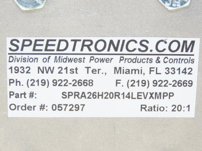 Electra Grove Gear EL-HM-826-20-R Gearbox 20:1 Reducer 88rpm 140TC Hollow Shaft