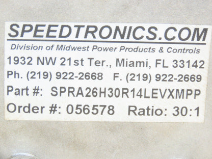 Electra Grove Gear EL-HM826-30 Gearbox 30:1 Reducer 2Hp 58rpm 140TC Hollow Shaft