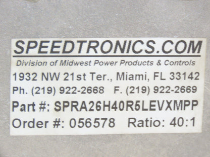 Electra Grove Gear EL-HM826-40 Gearbox 40:1 Reducer 2Hp 44rpm 140TC Hollow Shaft