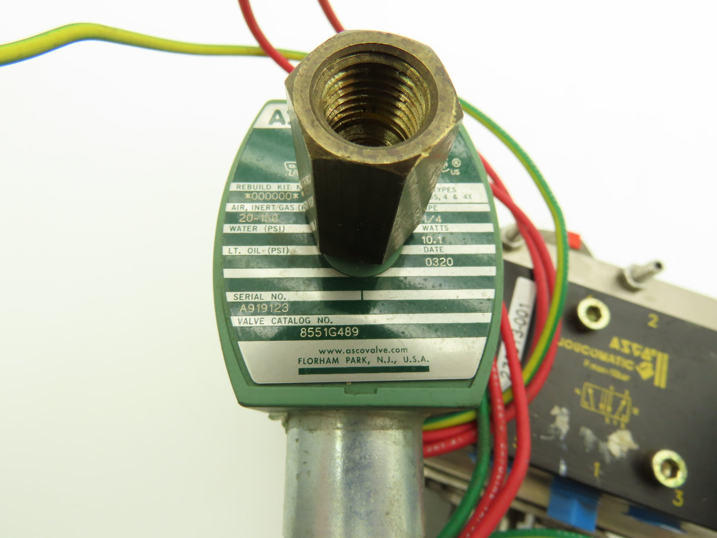 Ferguson Asco 80DA0375 27BC Pneumatic Valve Actuator 3 Way 116psi 120VAC 1" NPT