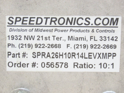 Electra Grove Gear EL-HM-826-10-R Gearbox 10:1 Reducer 175rpm 140TC Hollow Shaft