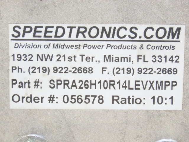 Electra Grove Gear EL-HM-826-10-R Gearbox 10:1 Reducer 175rpm 140TC Hollow Shaft
