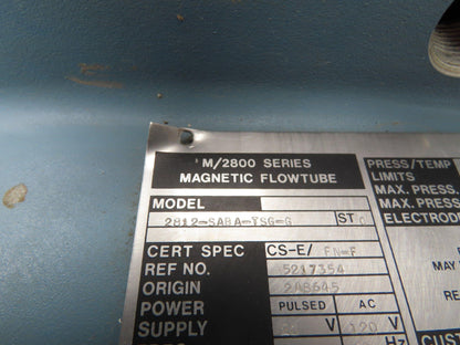 Foxboro 2812-SABA-TSG-G Magnetic Flow Meter 12" Flow Tube 250psi 2800 Series