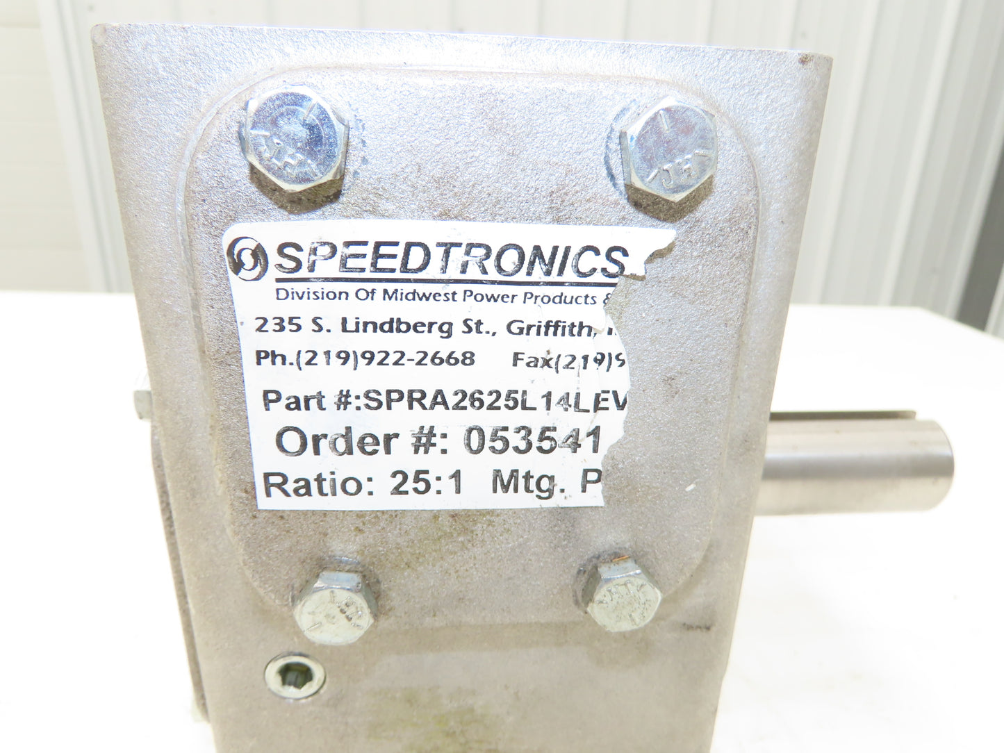 Electra Grove Gear EL-BM-826-25-L-140 Gearbox 25:1 Reducer 2Hp 70rpm 140TC LH