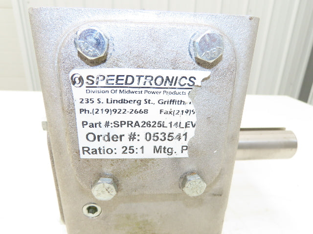 Electra Grove Gear EL-BM-826-25-L-140 Gearbox 25:1 Reducer 2Hp 70rpm 140TC LH