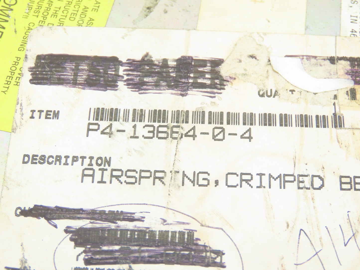 Firestone 22D W01-358-7180 Airide Air Spring Air Bag 12" OD 9" Plate