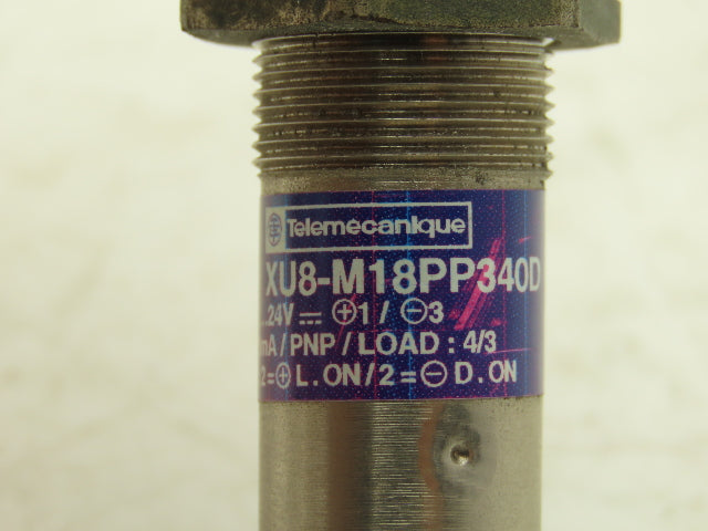 Telemecanique XU8-M18PP340D Photoelectric Sensor 12/24VDC 100mA PNP