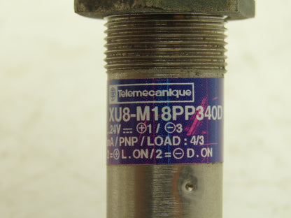 Telemecanique XU8-M18PP340D Photoelectric Sensor 12/24VDC 100mA PNP