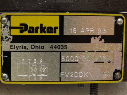 Parker D1VW20BNYCH-75 Hydraulic Solenoid Valve 2-Position 120VAC .5A 5000 psi