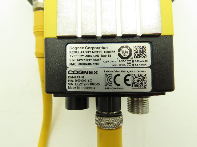 Cognex DM474X-M DataMan Fixed Mount Barcode Reader W/119-10101R High Power Light