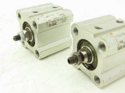 SMC CQ2A20-15DC Pneumatic Air Cylinder 20mm Bore 15mm Stroke 145psi Lot of 2