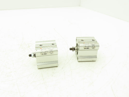SMC CQ2A20-15DC Pneumatic Air Cylinder 20mm Bore 15mm Stroke 145psi Lot of 2