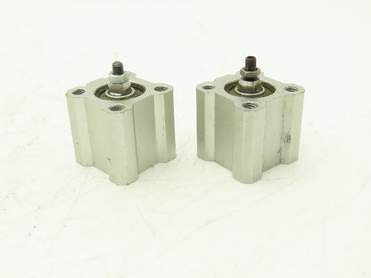 SMC CQ2A20-15DC Pneumatic Air Cylinder 20mm Bore 15mm Stroke 145psi Lot of 2