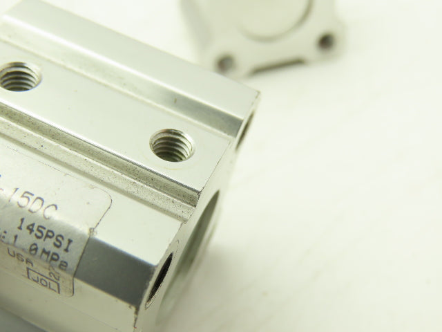 SMC CQ2A20-15DC Pneumatic Air Cylinder 20mm Bore 15mm Stroke 145psi Lot of 2