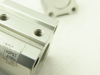 SMC CQ2A20-15DC Pneumatic Air Cylinder 20mm Bore 15mm Stroke 145psi Lot of 2