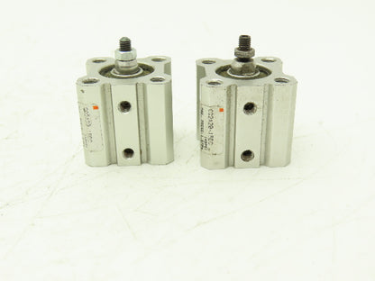 SMC CQ2A20-15DC Pneumatic Air Cylinder 20mm Bore 15mm Stroke 145psi Lot of 2
