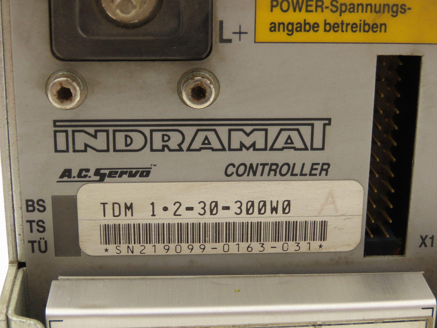 Indramat 1.2-30-300W0 AC Servo Drive Controller With Programming Module