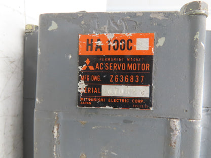 Mitsubishi Z636837 HA 100C AC Servo Permanent Magnet Motor No Encoder