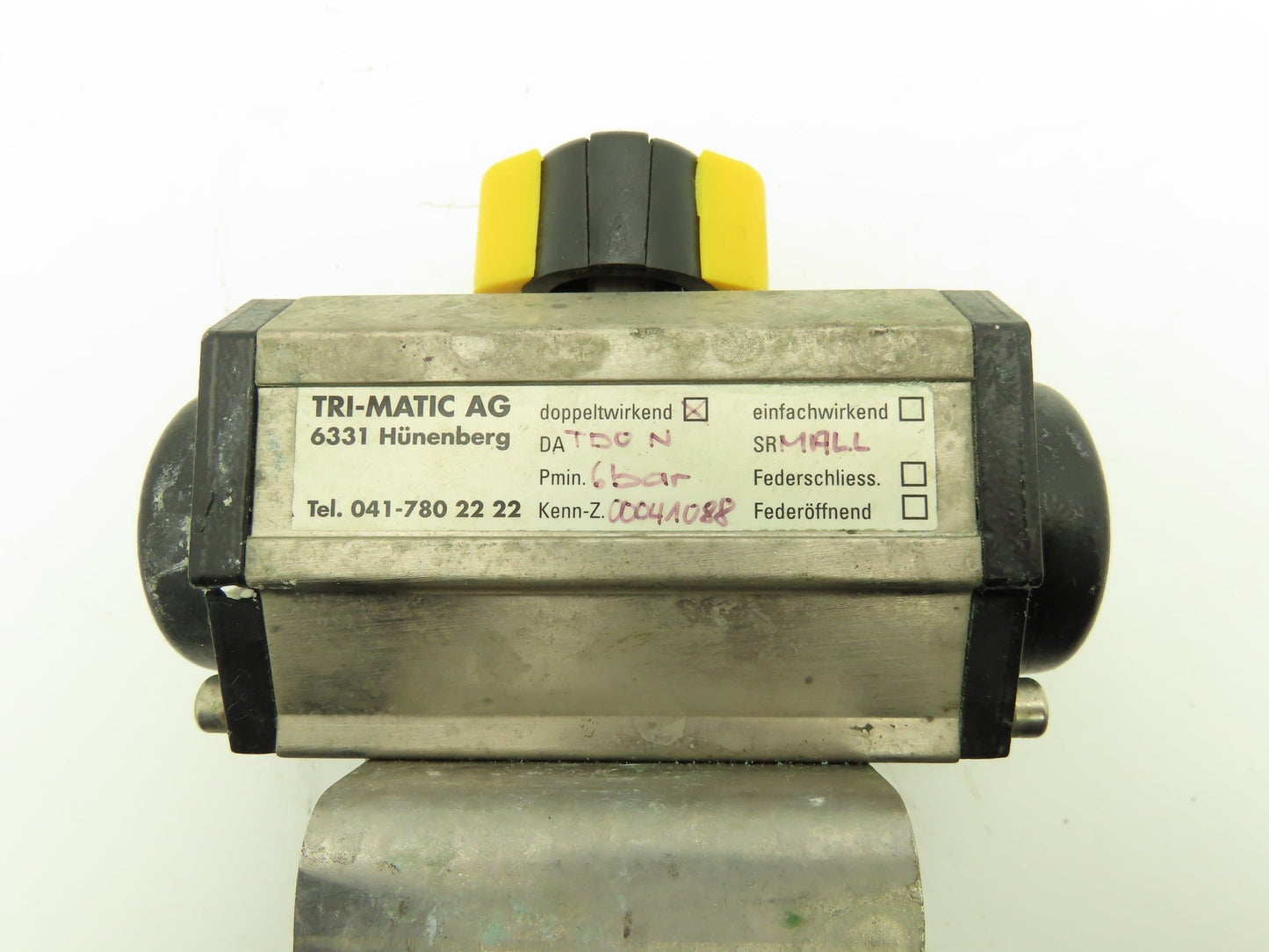 Tri-Matic AG 0004A088 1.5"x 2" Wafer Butterfly Valve w/Pneumatic Spring Actuator