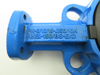 GOLD 050518 5" Wafer Butterfly Valve Only 1/2" Shaft