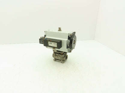 Unitorq M-74 K4/4 DLS Pneumatic Actuator with 1"NPT Sharpe Ball Valve 1000psi