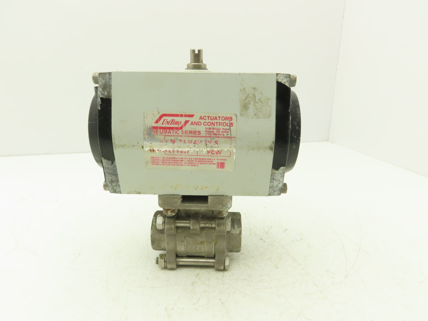 Unitorq M-74 K4/4 DLS Pneumatic Actuator with 1"NPT Sharpe Ball Valve 1000psi