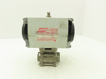 Unitorq M-74 K4/4 DLS Pneumatic Actuator with 1"NPT Sharpe Ball Valve 1000psi