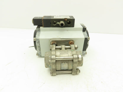 Unitorq M-74 K4/4 DLS Pneumatic Actuator with 1"NPT Sharpe Ball Valve 1000psi