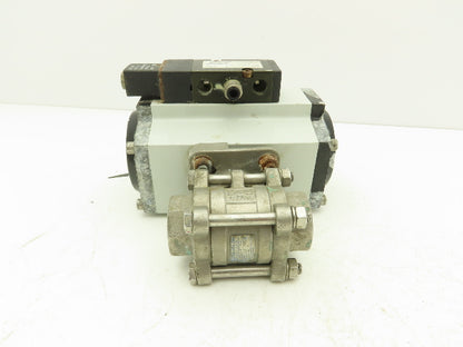 Unitorq M-74 K4/4 DLS Pneumatic Actuator with 1"NPT Sharpe Ball Valve 1000psi