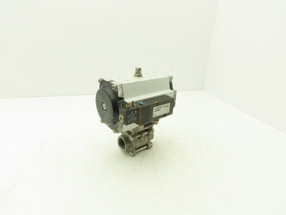 Unitorq M-74 K4/4 DLS Pneumatic Actuator with 1"NPT Sharpe Ball Valve 1000psi
