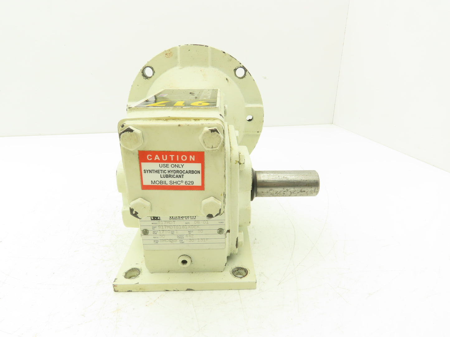 Winsmith 917MDT Worm Gearbox 30:1 Reducer 1/2Hp 58rpm 56C LH Output