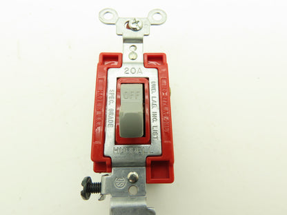 Hubbell CS1221GY Switch Gray 1Ph 120/277VAC 20A Lot of 9