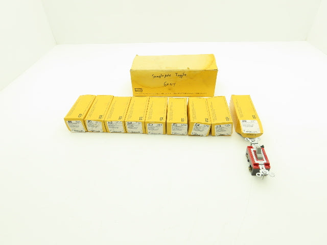 Hubbell CS1221GY Switch Gray 1Ph 120/277VAC 20A Lot of 9