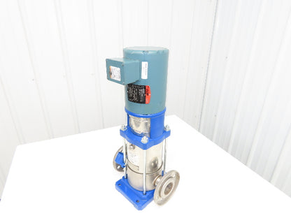 Goulds 4SVBK3 Inline Vertical Centrifugal Pump 2" Flanged 304SS 3/4Hp 230/460V