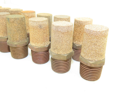 Pneumatic Brass Exhaust Muffler Filter 1/2" Male Lot of 16