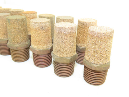 Pneumatic Brass Exhaust Muffler Filter 1/2" Male Lot of 16