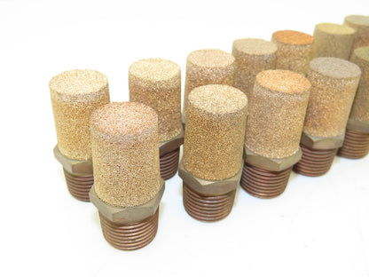 Pneumatic Brass Exhaust Muffler Filter 1/2" Male Lot of 16