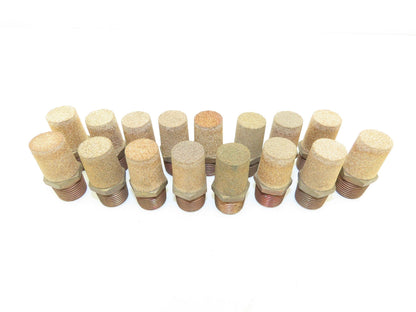 Pneumatic Brass Exhaust Muffler Filter 1/2" Male Lot of 16