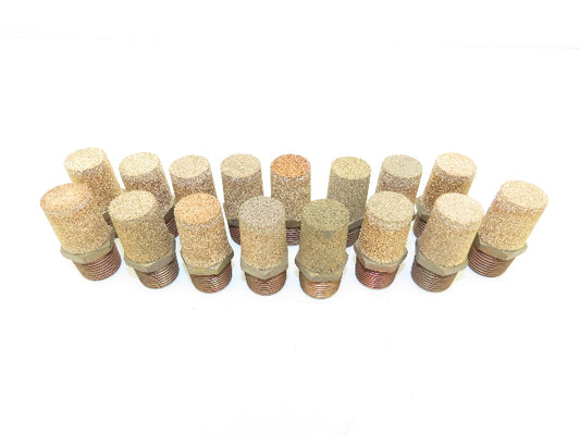 Pneumatic Brass Exhaust Muffler Filter 1/2" Male Lot of 16