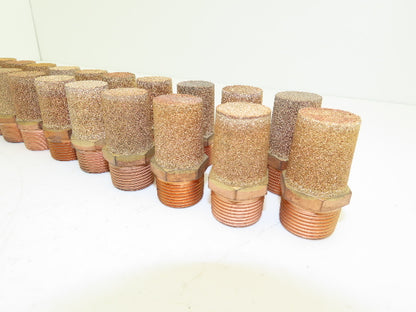 Pneumatic Brass Exhaust Muffler Filter 3/4" Male Lot of 23