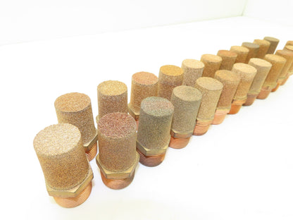 Pneumatic Brass Exhaust Muffler Filter 3/4" Male Lot of 23